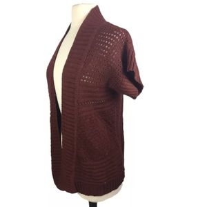Coldwater creek open knit cardigan short sleeve